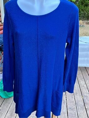 Flowy soft Tunic hi-lo cotton sweater tunic with pockets large